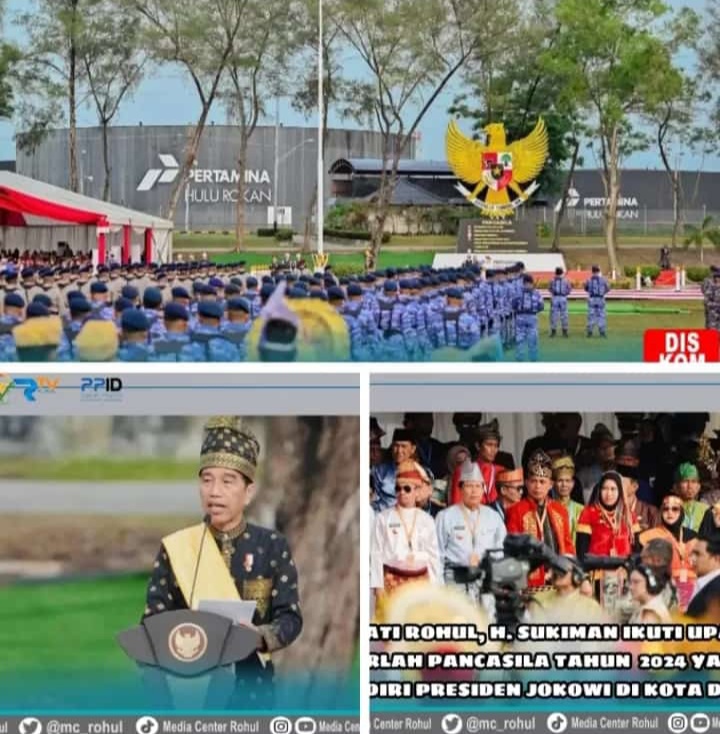 Upacara Peringatan Hari Lahir Pancasila Tahun 2024 Dihadiri Bupati Rohul H Sukiman