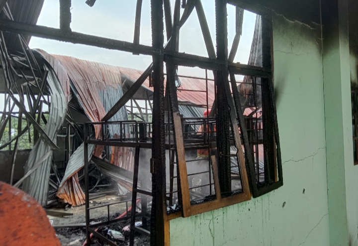 Asrama Putra Ponpes Khalid Bin Walid Terbakar