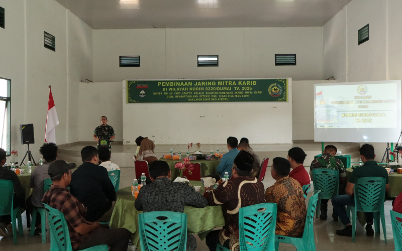 Dandim 0320 Dumai Buka Paparan Pengenalan Medsos Jaring Mitra Karib di Aula Makodim