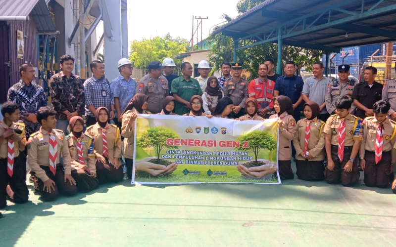Kolaborasi Pelindo dan Polres Dumai Perkuat Kepedulian Lingkungan Lewat Green Policing