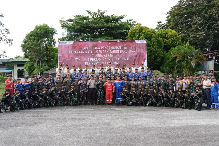 Jelang Natal dan Tahun Baru, Kilang Pertamina Dumai Gelar Apel Satgas Pengamanan