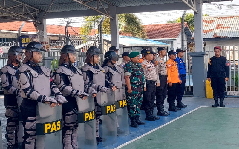 Kodim 0320 Ikuti Apel Gabungan Siaga Natal 2025 dan Tahun Baru 2026 di Rutan Kelas IIB Dumai