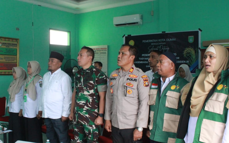 Kodim Dumai Hadiri Panen Raya dan Pengumuman Swasembada Pangan Nasional Bersama Presiden RI