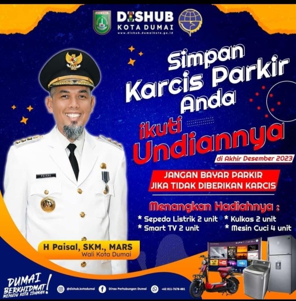 Wali Kota Dumai Melalui Dishub Membuat Gagasan Menarik Terkait Parkir, Keren! Hadiah Menarik Menanti