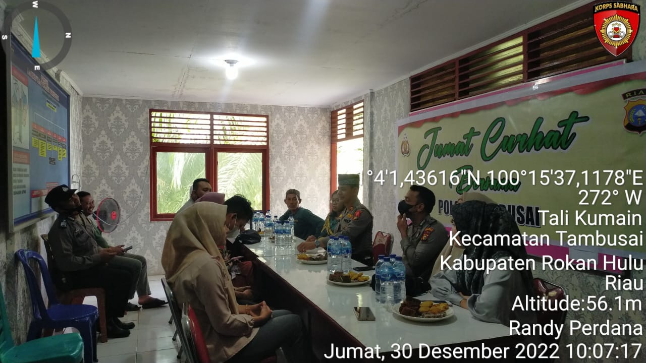 Lewat Program Jumat Curhat, Personil Polsek Tambusai Serap Aspirasi Masyarakat