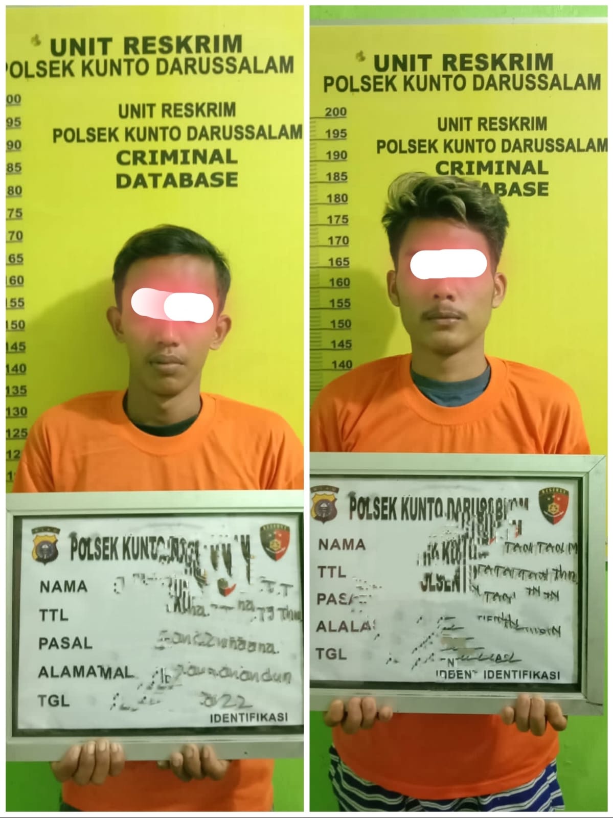 Dua Terlapor Maling TBS Kelapa Sawit Diamankan Di Polsek Kuntodarussalam