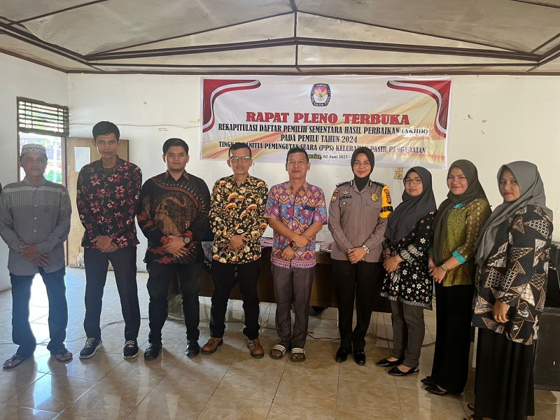 Polsek Rambah Pantau Rapat Pleno Terbuka DPHP Pemilu 2024