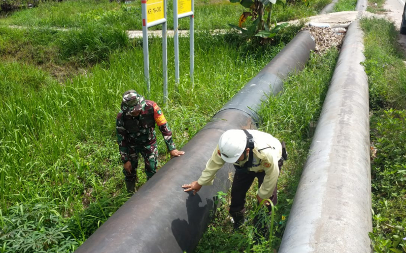 Cegah Gangguan Objek Vital, Koramil 03 Intensifkan Patroli Jalur Pipa PHR