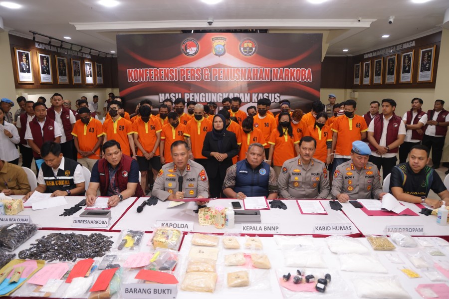 Ungkap 26 Kasus Narkotika, Polda Kepri Musnahkan Barang Bukti dan Selamatkan 100 Ribu Jiwa