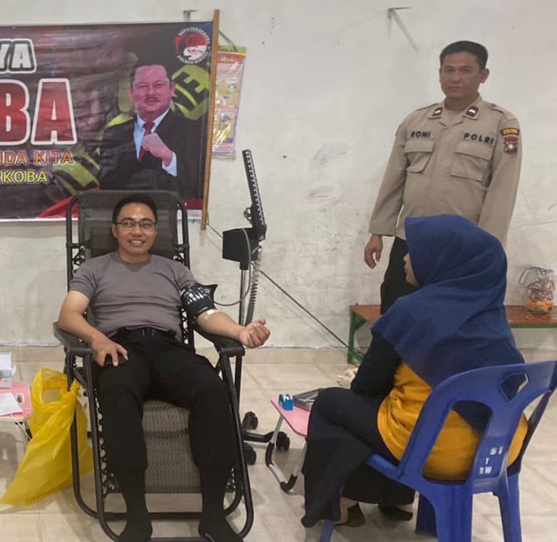 Kapolres Bintan Sumbangkan Darah di Kampung Tangguh Bebas Narkoba