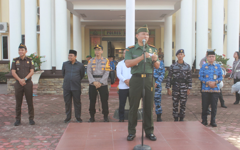Kodim Dumai Hadiri Apel Gelar Pasukan Operasi Zebra Lancang Kuning 2025