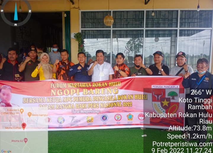 Ketua MPC PP Rohul Syahmadi Malau Coffee Morning Wartawan Dan LSM