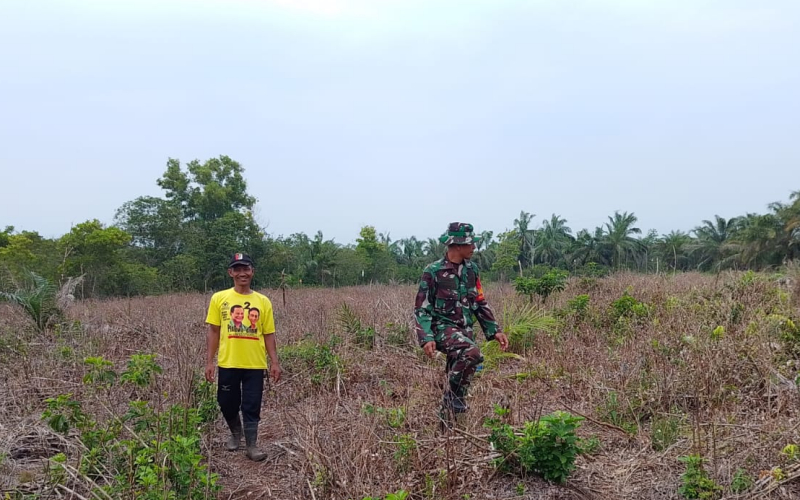 Cegah Karhutla, Babinsa Dumai Lakukan Patroli dan Edukasi Warga Mundam