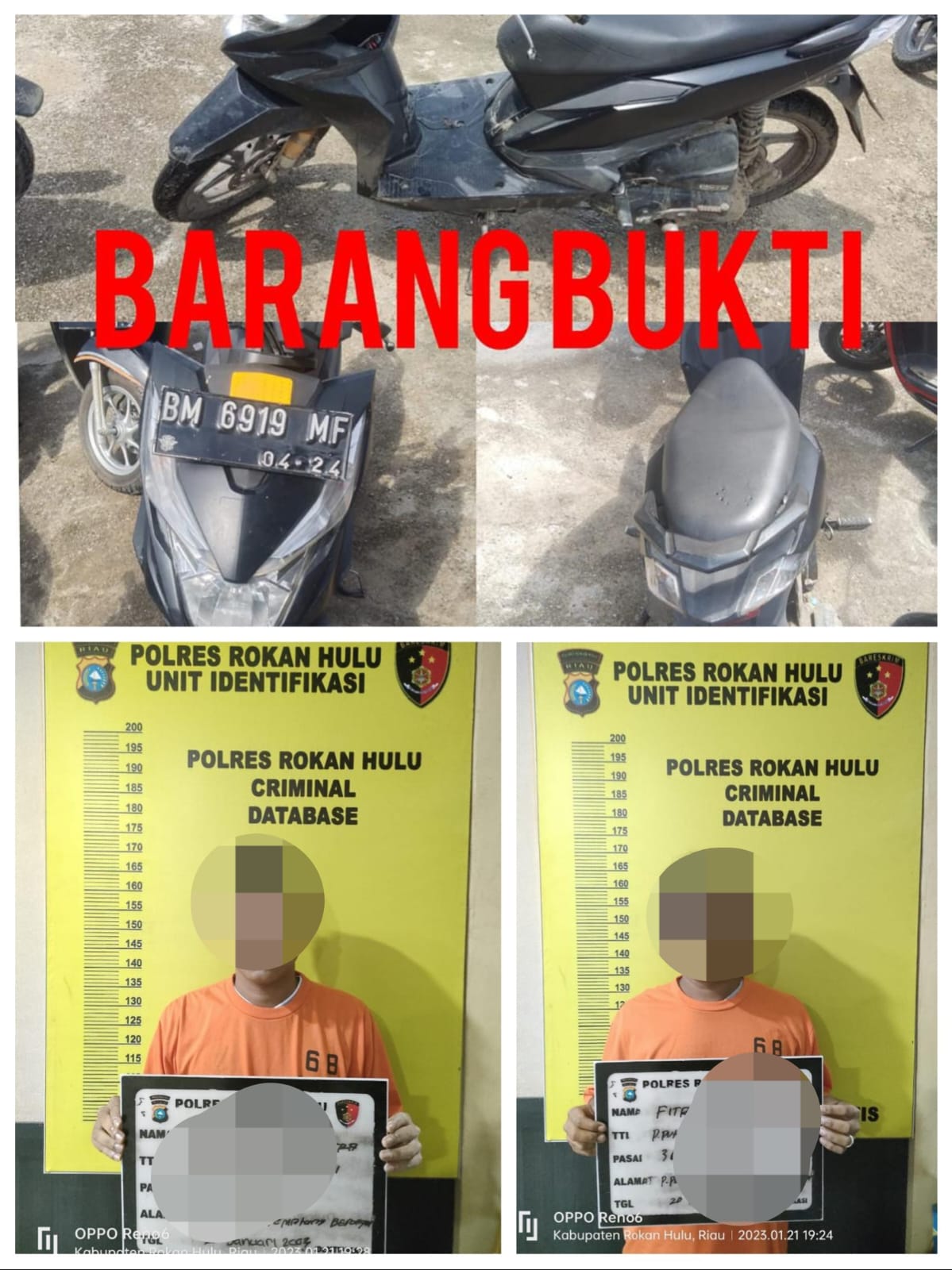 Dua Oknum Mahasiswa Ditangkap Team Resmob Polres Rohul Dalam Kasus Curas
