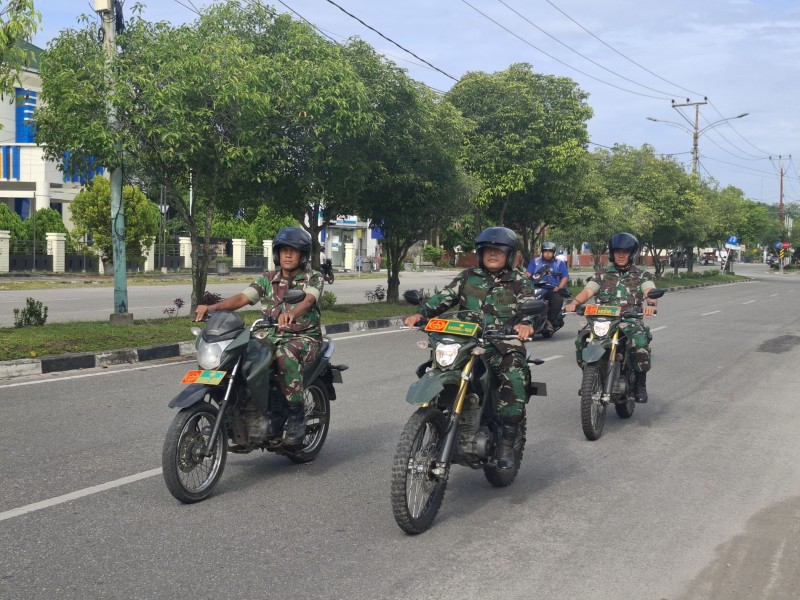 Kodim 0320 Dumai Gelar Patroli Harkamtibmas di Kota Dumai