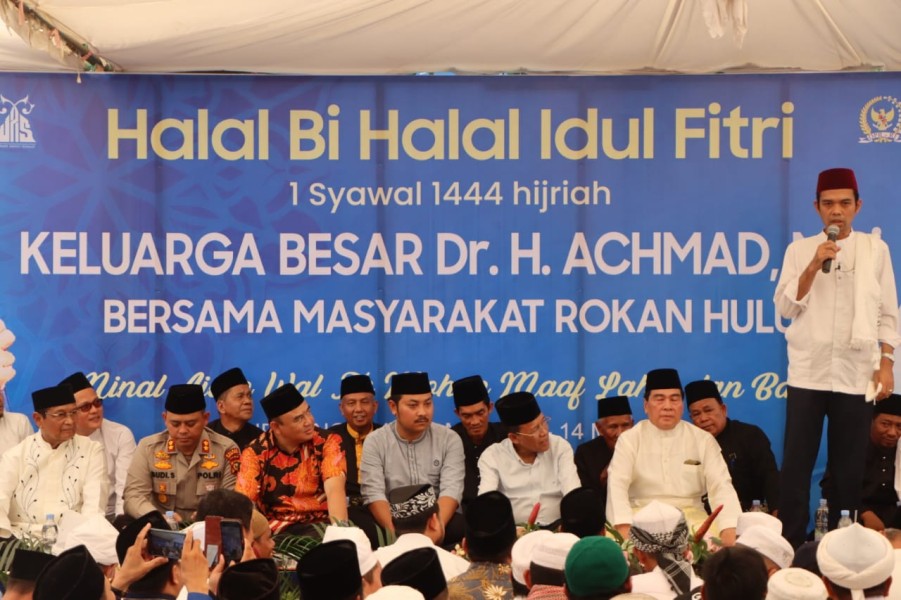 Kapolres Rohul AKBP Budi Setiyono SIK MH : Tabligh Akbar Ustadz Abdul Somad Pastikan Situasi Aman Dan Kondusif