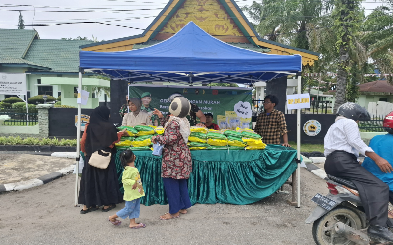 Kodim 0320 Dumai Kembali Dukung Stabilisasi Harga Pangan Lewat GPM
