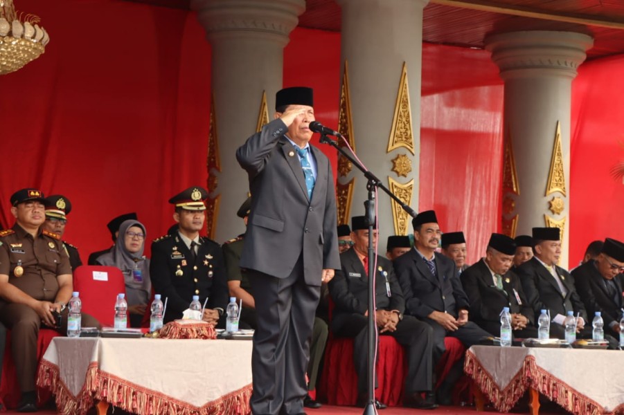 Bupati H. Sukiman Jadi Inspektur Upacara Peringatan Hari Kesaktian Pancasila Tingkat Kabupaten Rohul Tahun 2023