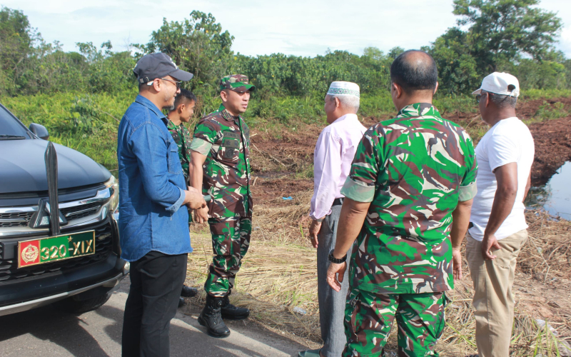 Dandim 0320 Dumai Tinjau Lahan Brigif TP dan Posramil 02 Bukit Kapur di Medang Kampai