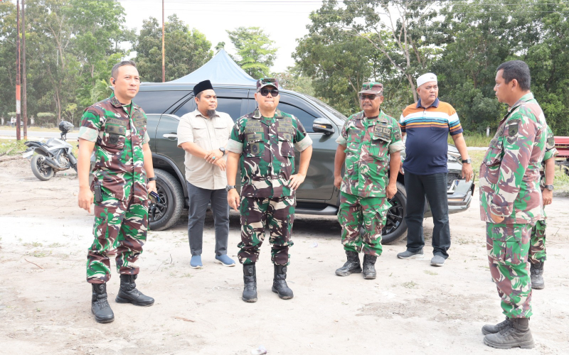 Didampingi Kasdam XIX/Tuanku Tambusai, Dandim Dumai Tinjau Pembangunan KDKMP Bagan Besar
