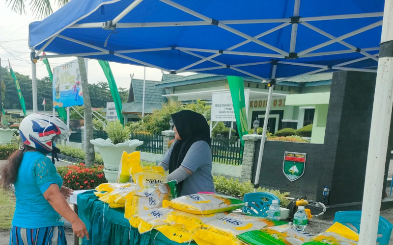 Kembali, Kodim Dumai Bersama Bulog Gelar Gerakan Pangan Murah