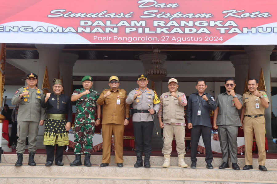 Persiapan Hadapi Pilkada Serentak 2024, Kapolres Rohul AKBP Budi Setiyono Pimpin Simulasi SISPAM KOTA dan  TFG