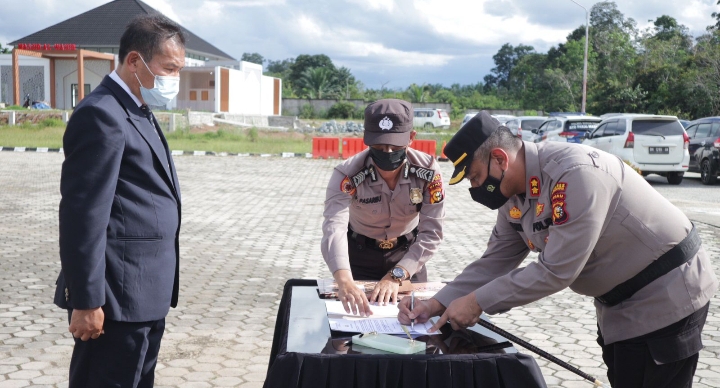 Kapolres Rohul Pimpin Sertijab Wakapolres, 4 Pejabat Utama Dan 5 Jabatan Kapolsek