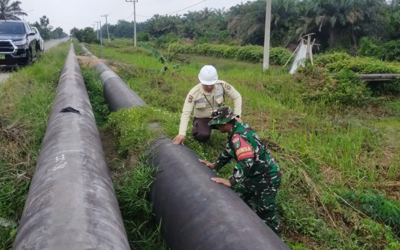 Koramil 03 dan SKK Migas Amankan Jalur Pipa PT Pertamina Hulu Rokan di Sungai Sembilan