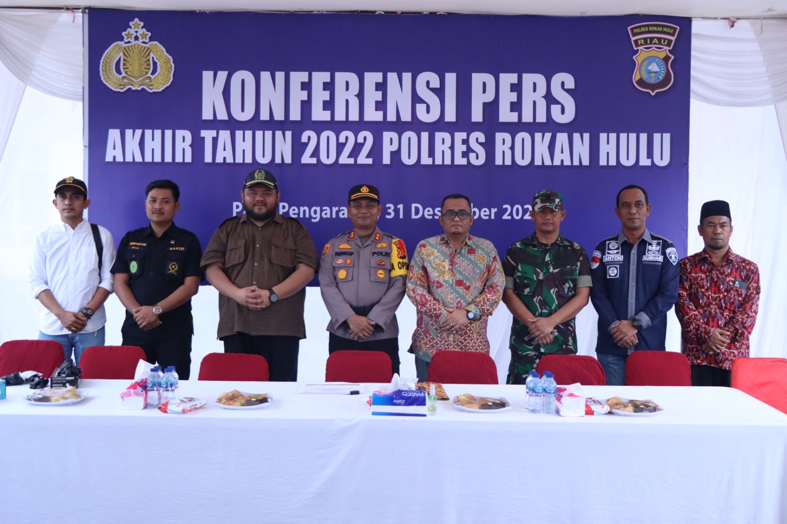Polres Rohul  Press Release Tahun 2022, Kasus Curat 200 Kasus, Narkoba 142 Kasus Dan Gar Lantas Tilang  4. 854  Serta Teguran 9.558,