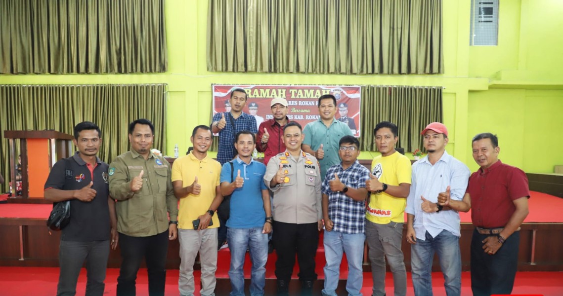 Ramah Tamah Kapolres Rokan Hulu bersama Insan Pers Kabupaten Rokan Hulu Dihadiri Pemda Rohul
