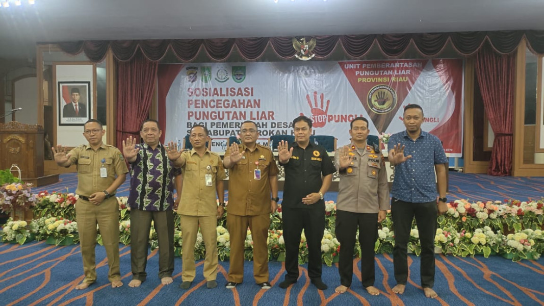 Kades se Rohul Mengikuti Sosialisasi UPP Saber Pungli, Begini Ulasan Wakapolres Kompol Rahmat