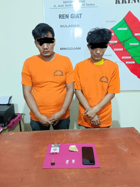 Kurir Dan Pengguna Sabu Diciduk Personil Polsek Tandun
