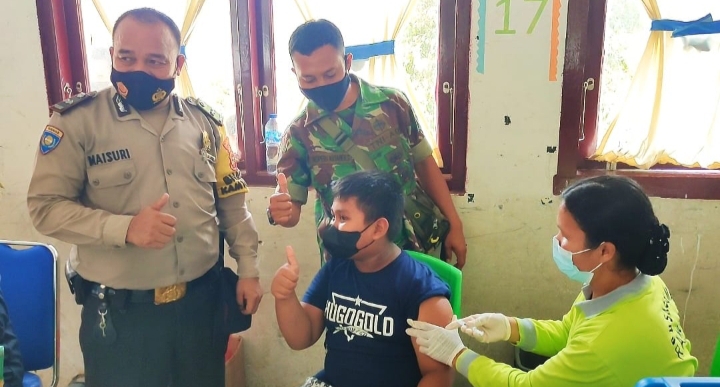 Himbauan Dari Pemerintahan Rohul Siswa SD Usai Jalani Vaksin Hindarkan Dari Covid 19 Di Rohul
