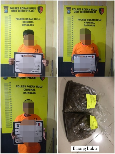 Tiga Tersangka Kasus TP Usaha Pertambangan Tanpa IUP Jenis Quari Diringkus Personil Satreskrim Polres Rohul