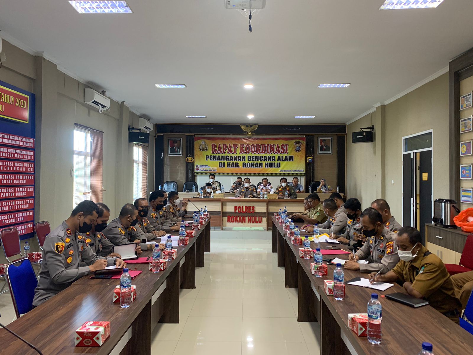 Dihadiri Sekdakab Rohul, Kapolres AKBP Pangucap, Buka Rakor Kesiapan Penanganan Bencana Alam Dan Non Alam Tahun 2022